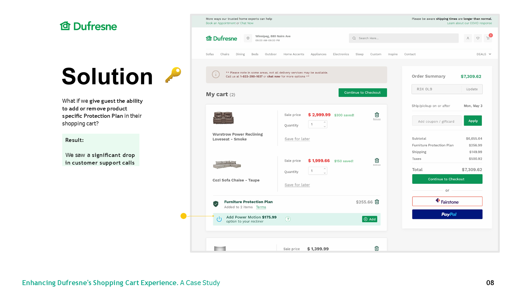 Checkout reorganized around the decisions customers need to make