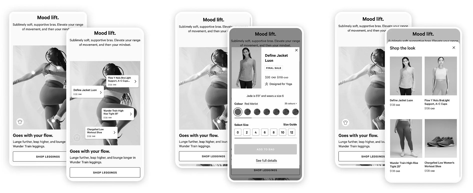 Early concept testing compared how guests discovered shoppable items